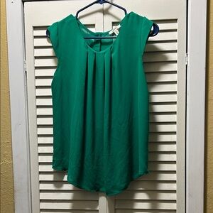 Meraki Emerald Green Cap Sleeve Blouse